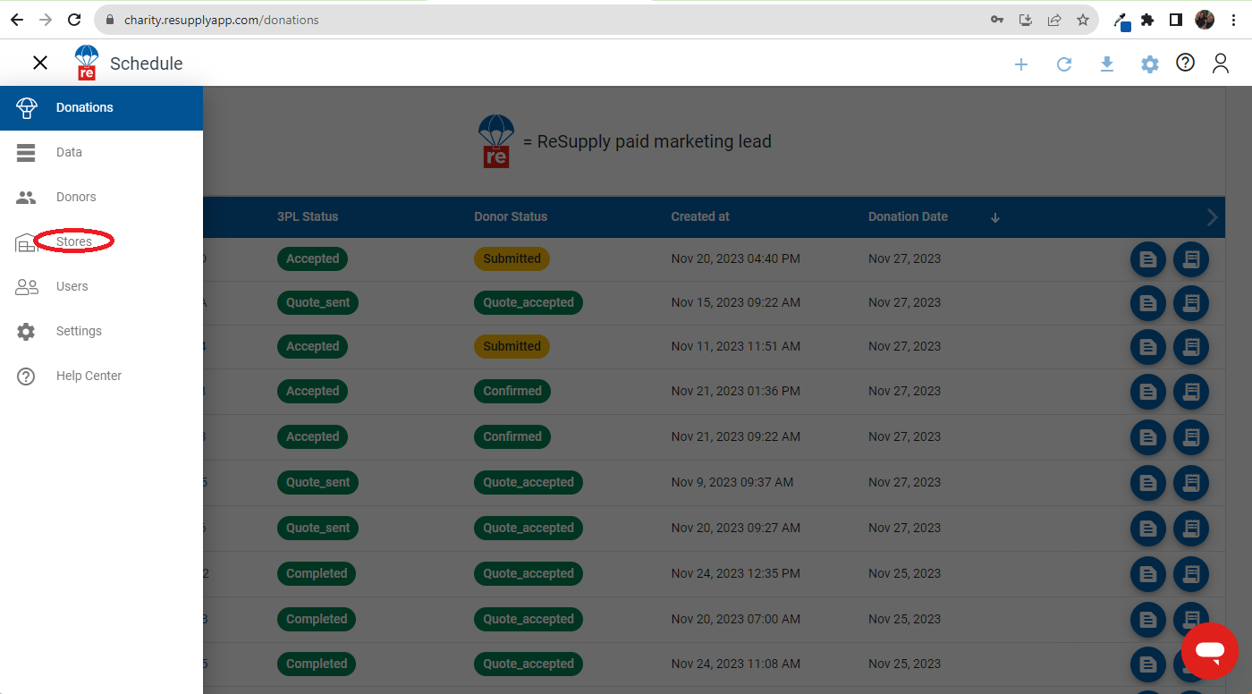 charity portal drop down stores.png