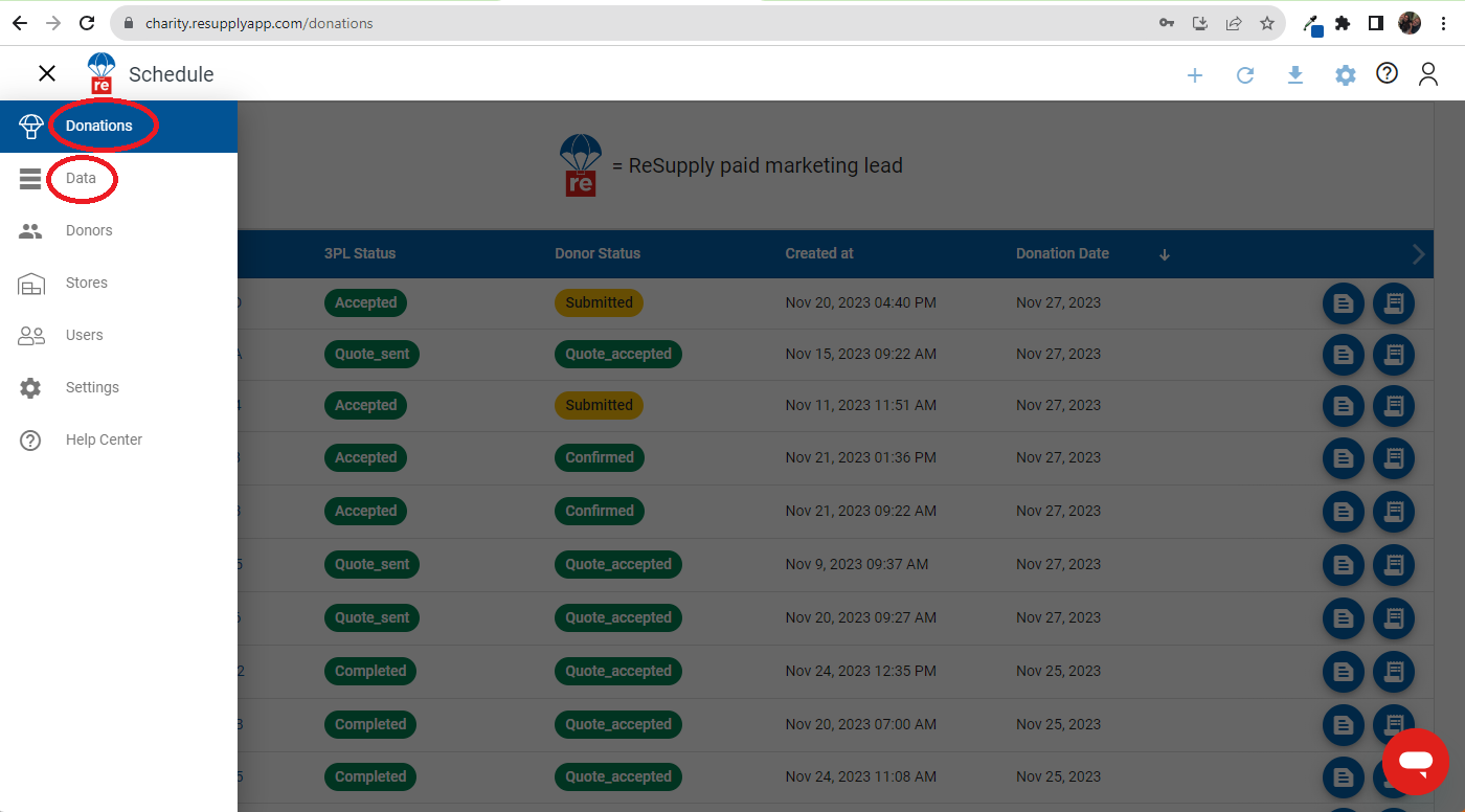 charity portal drop down data donations.png